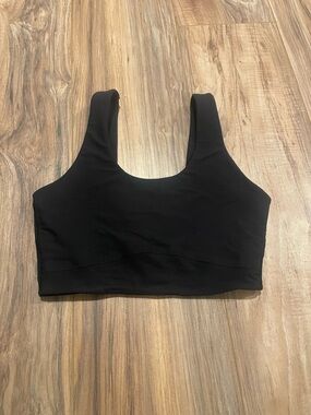 all in motion Black Scoop-Neck Supportive Sports Bra